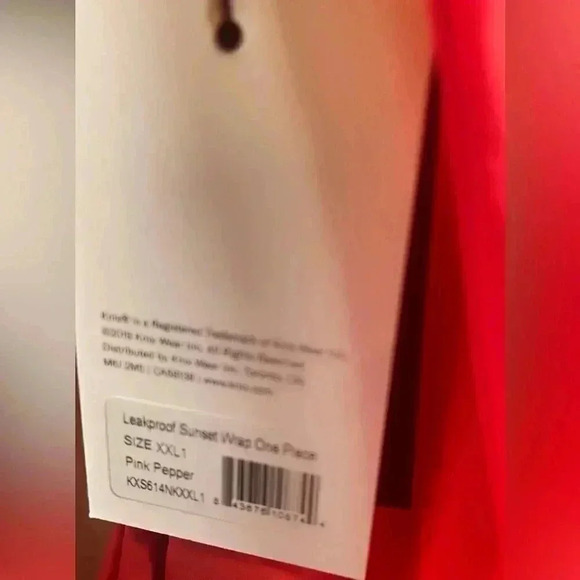 NWT Knix leakproof slimming beach sunset wrap 1 piece pink pepper swimsuit XXL1 - Picture 4 of 4